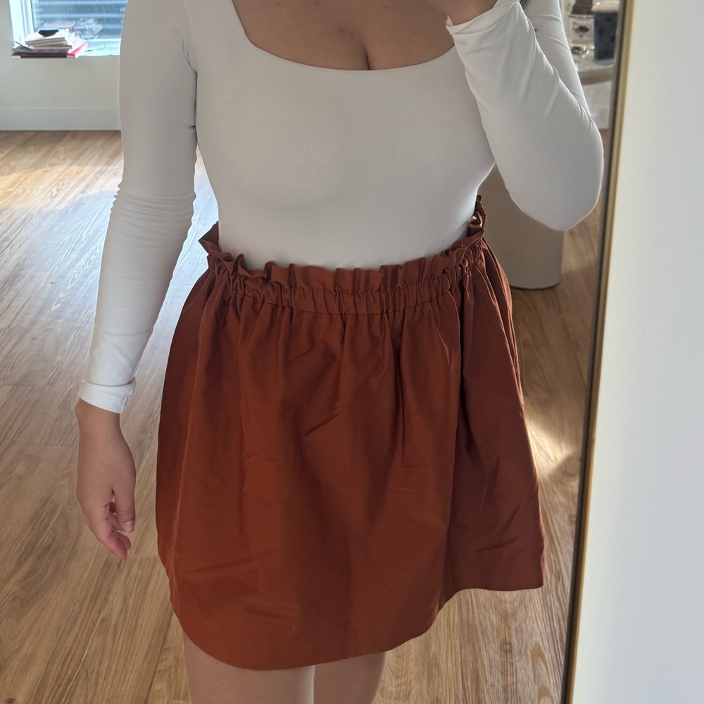 New Zara Orange Women's Skirt